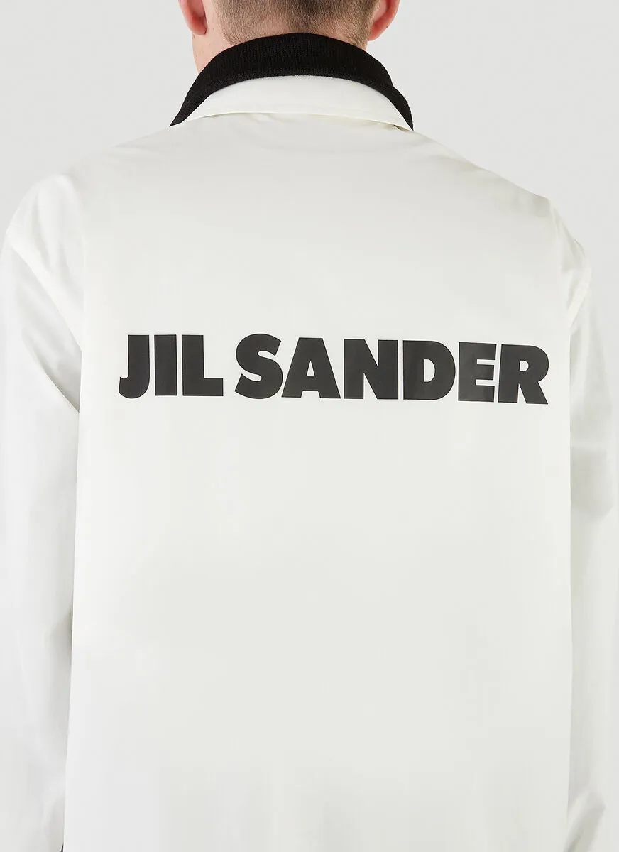 Jil Sander Logo Printed Drawstring Overshirt