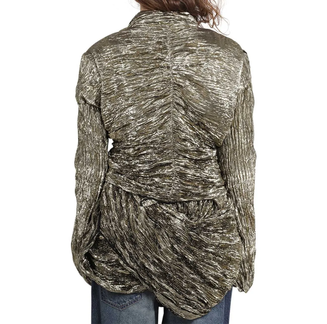 Junya Watanabe Crinkled Detail Open-Front Jacket