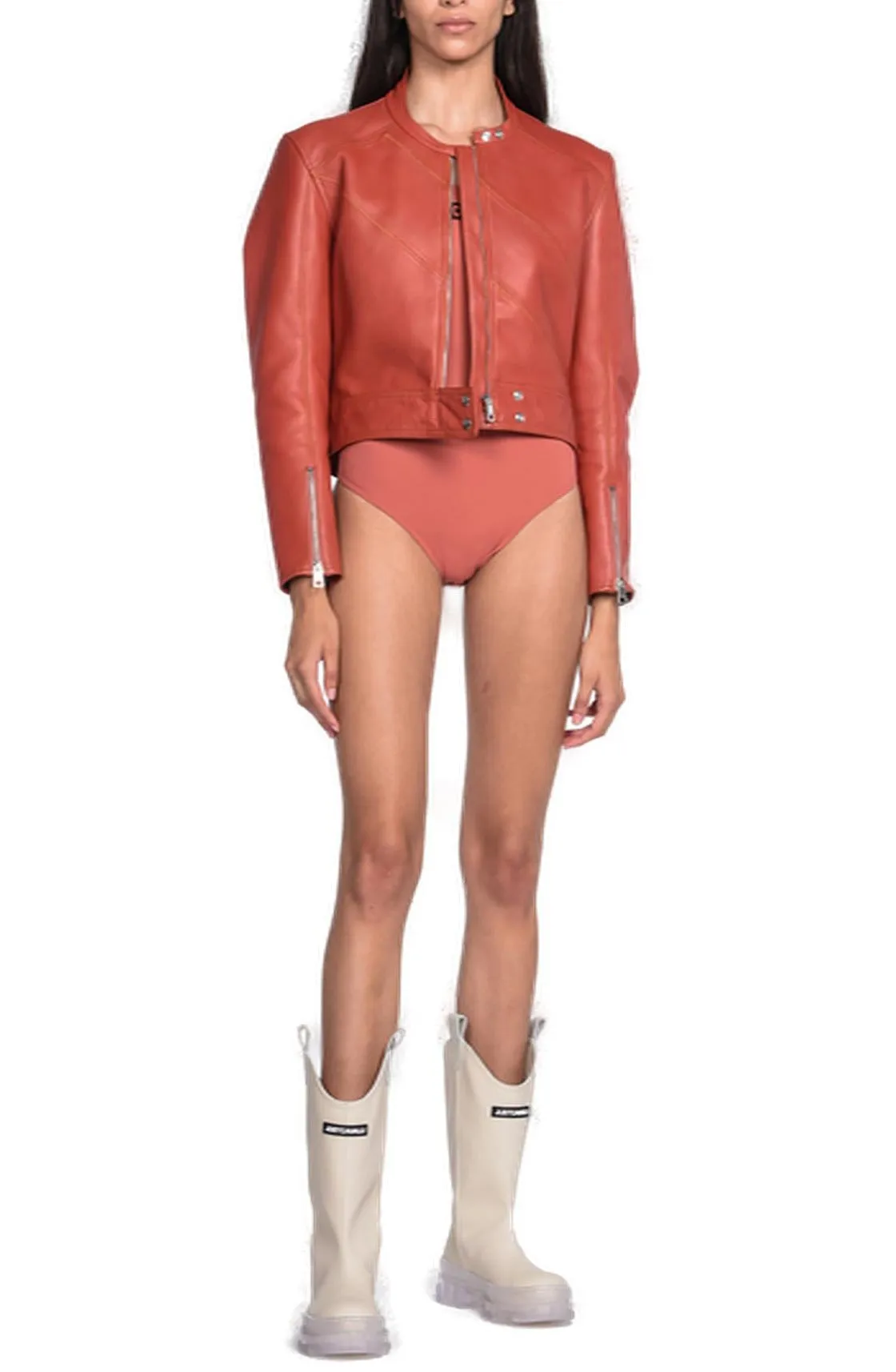 Just Cavalli Seam Detailed BikerJacket