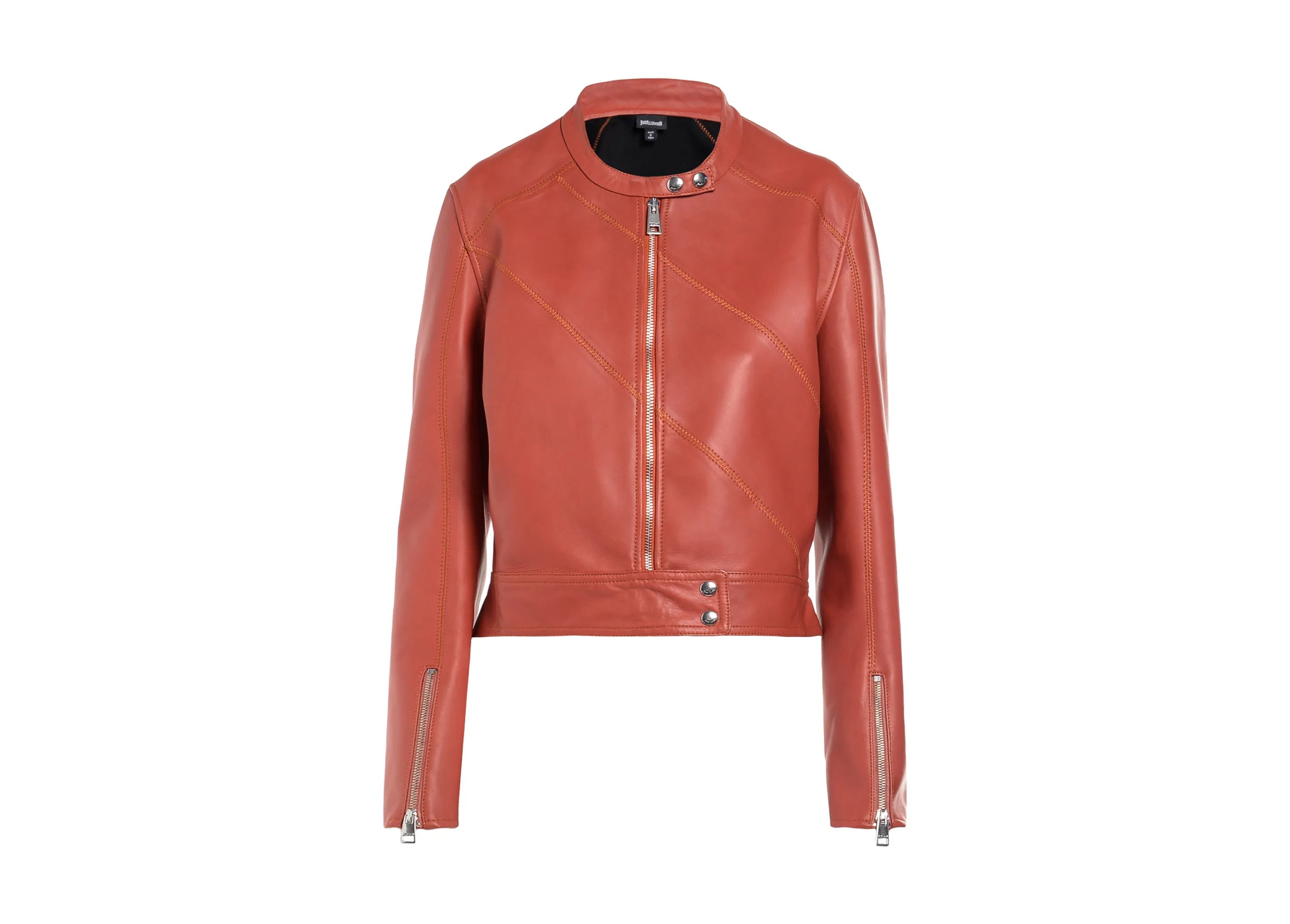 Just Cavalli Seam Detailed BikerJacket