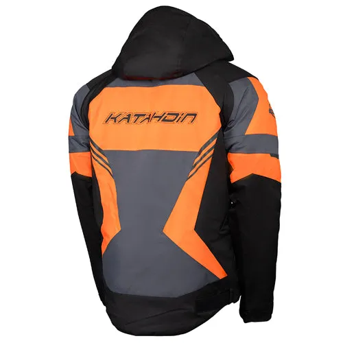 Katahdin Mens Dagger Snow Jacket Black Grey Orange