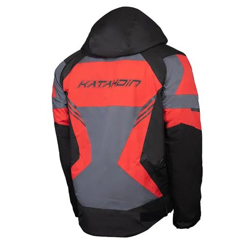 Katahdin Mens Dagger Snow Jacket Black Grey Red