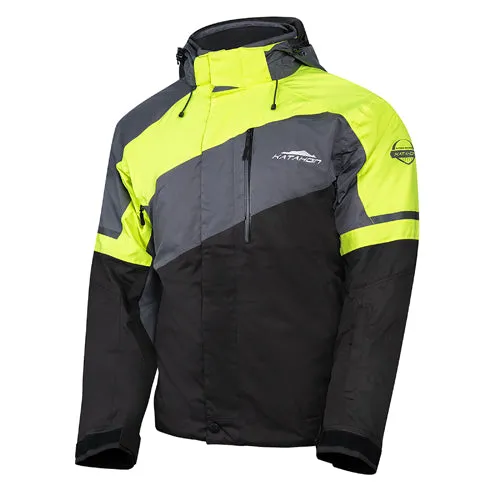 Katahdin Mens Recon Snow Jacket Black Grey Hi Vis