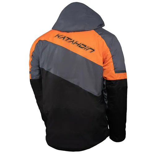 Katahdin Mens Recon Snow Jacket Black Grey Orange