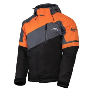 Katahdin Mens Recon Snow Jacket Black Grey Orange