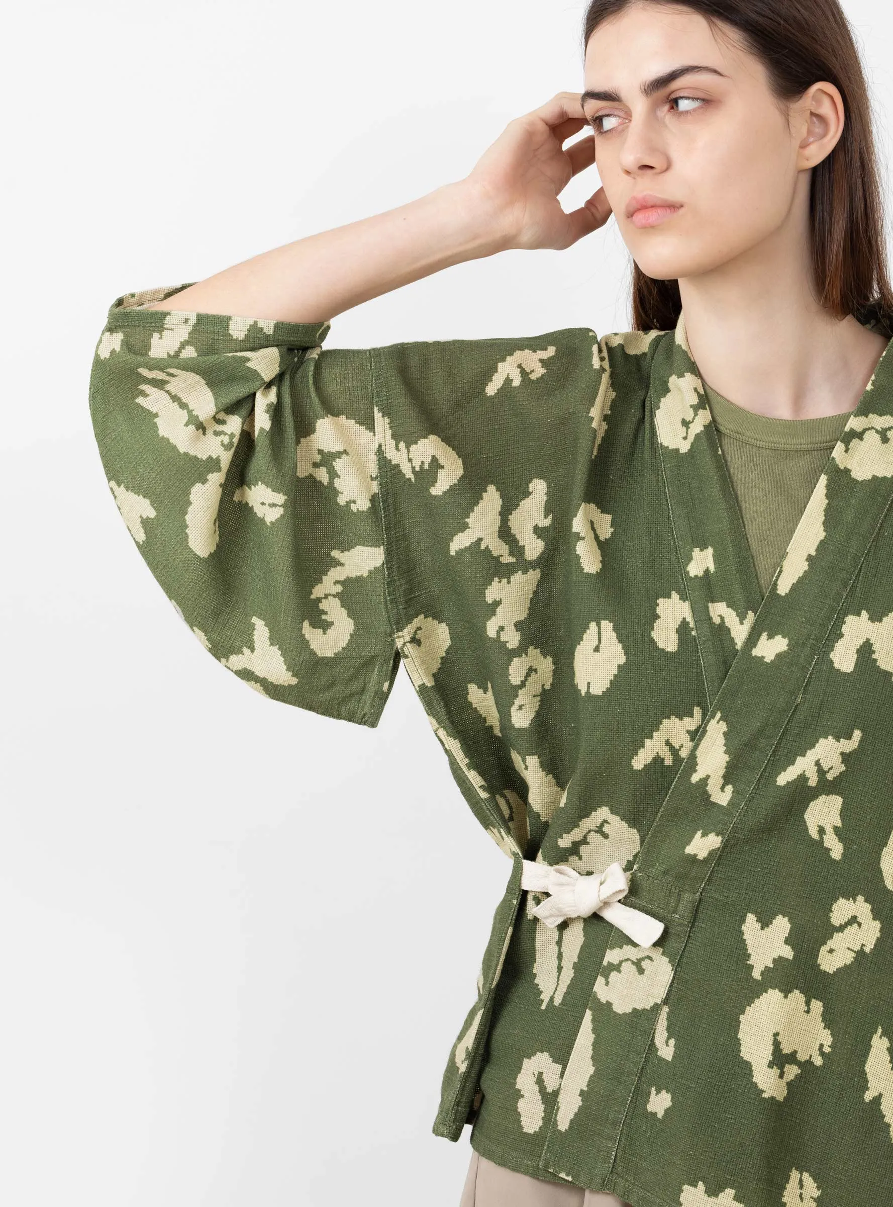 Kimono Jacket Mint and Off White