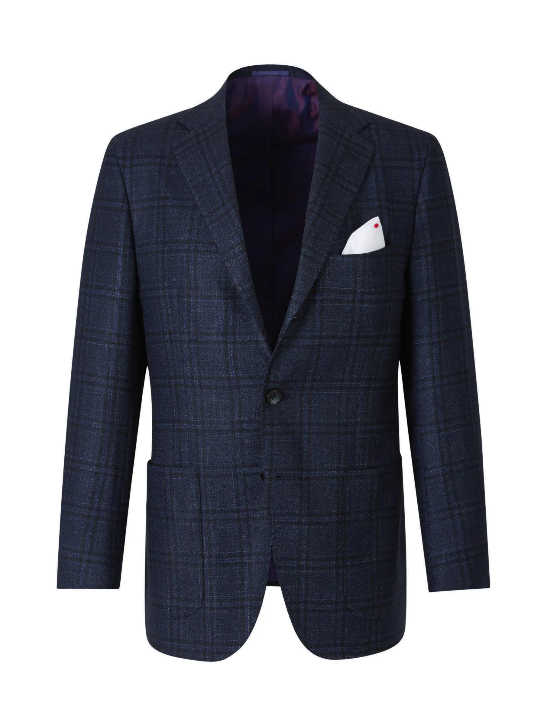 Kiton Single-Breasted Checked Blazer