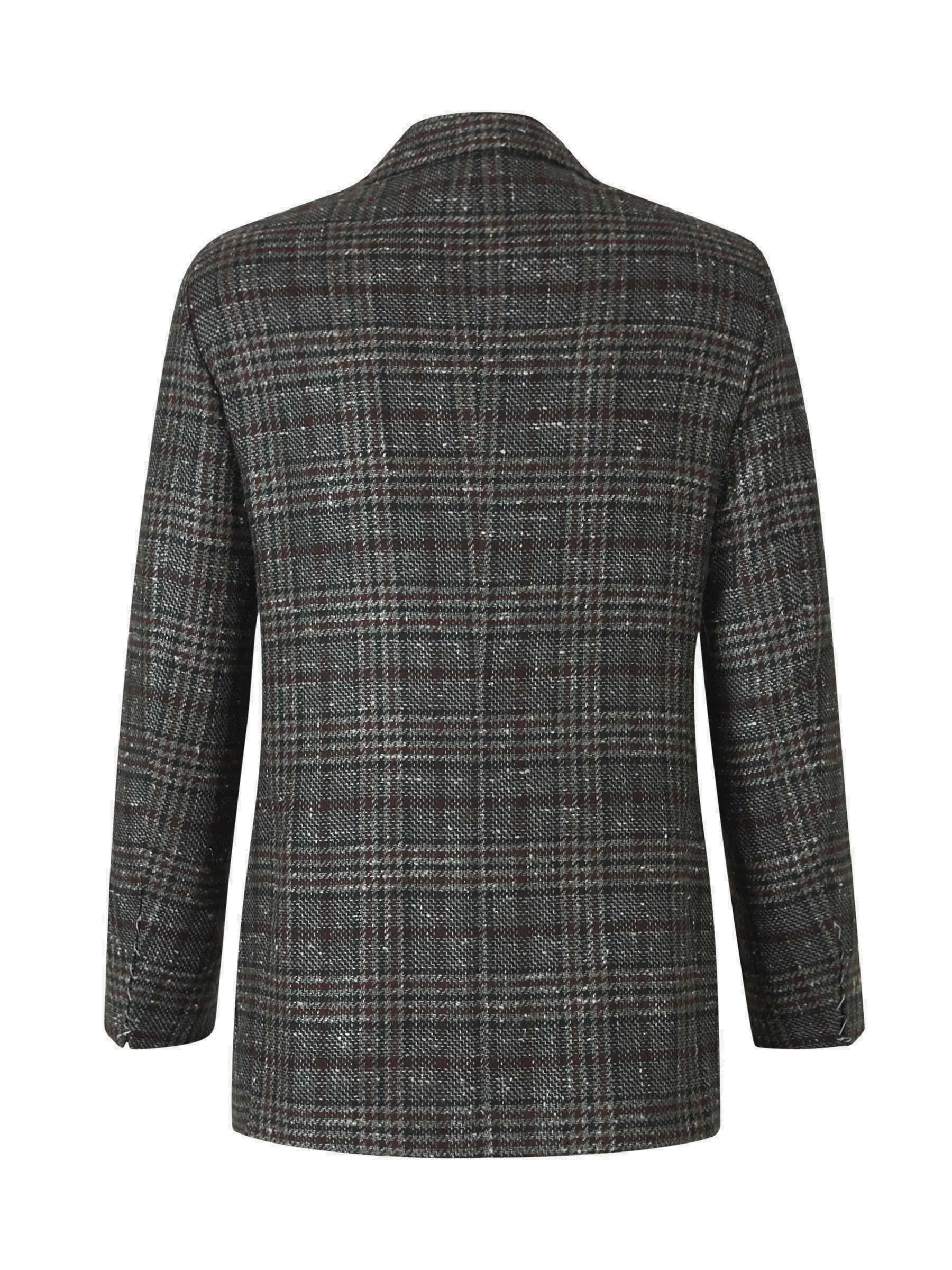 Kiton Single-Breasted Checked Blazer