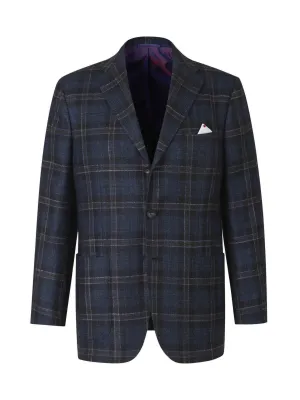Kiton Single-Breasted Checked Blazer