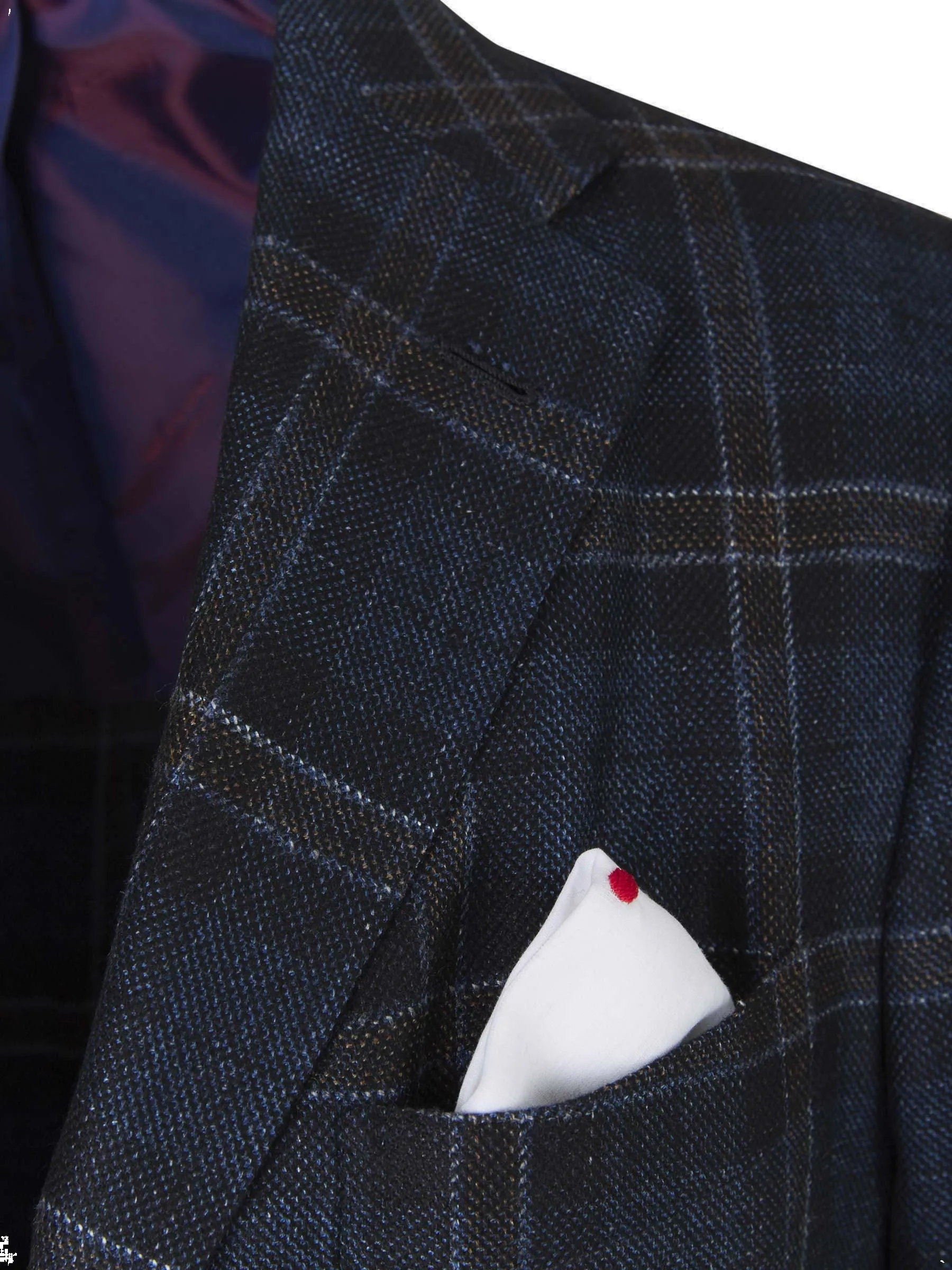 Kiton Single-Breasted Checked Blazer