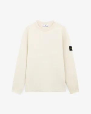 Lambswool Crewneck Sweater Natural White
