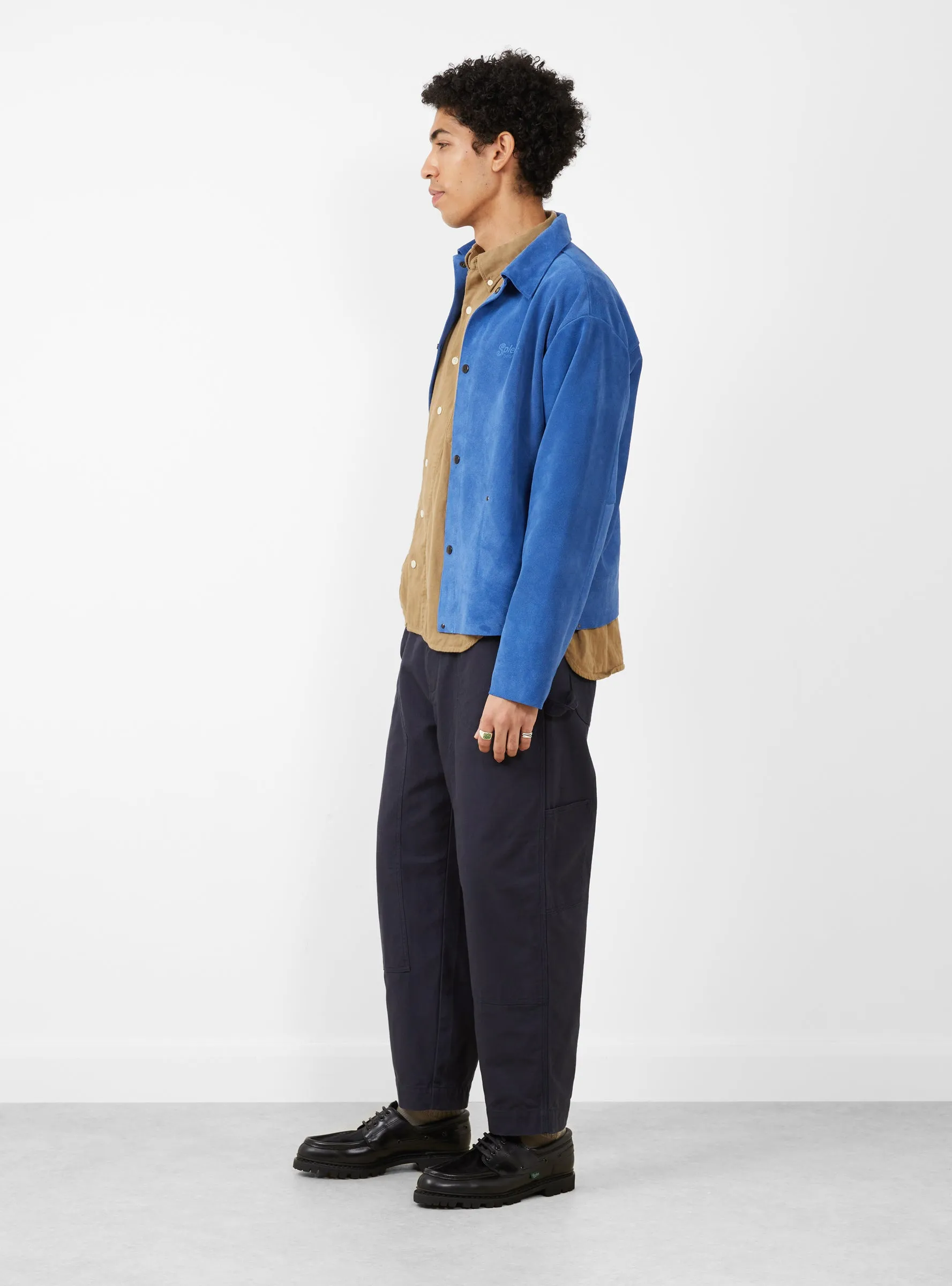 Leather Welding Jacket Blue