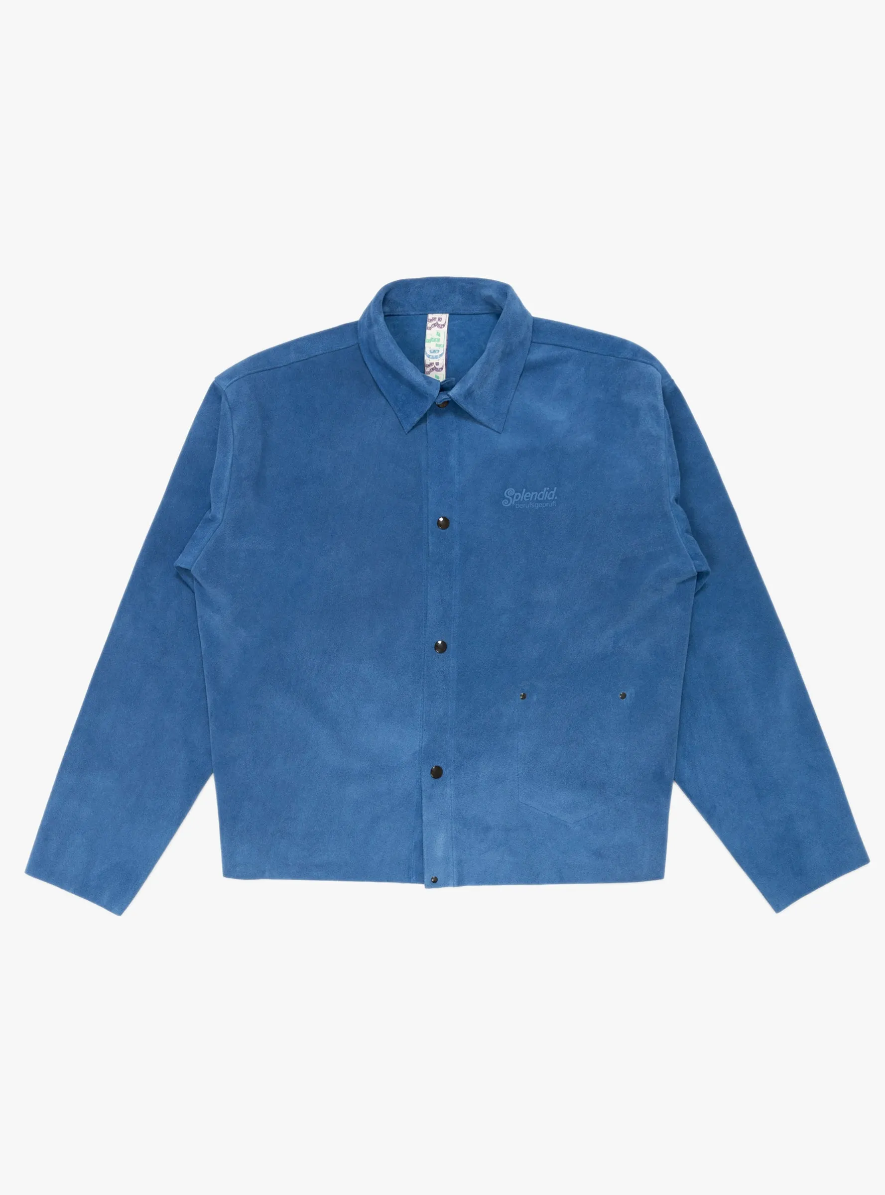 Leather Welding Jacket Blue