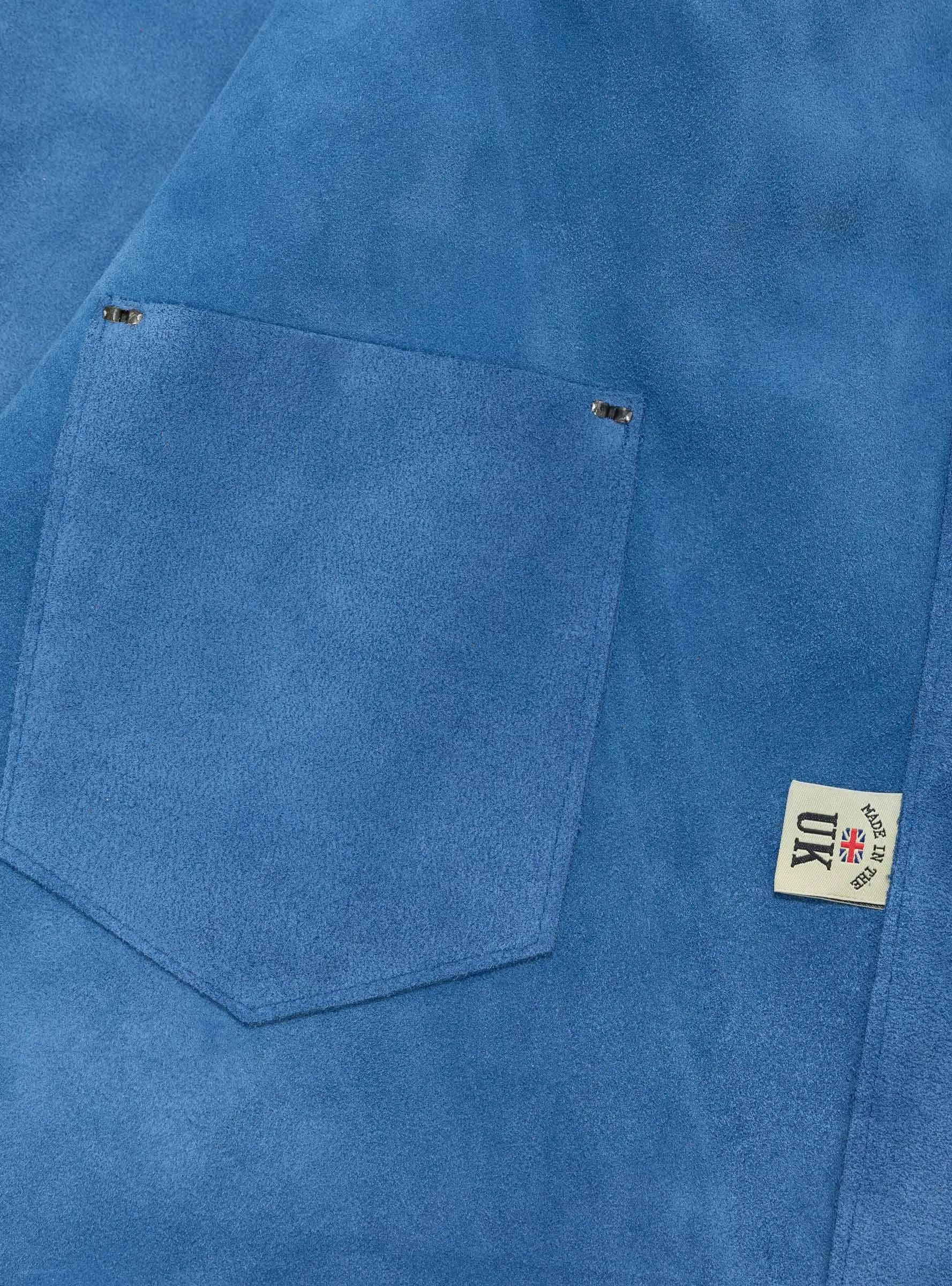 Leather Welding Jacket Blue