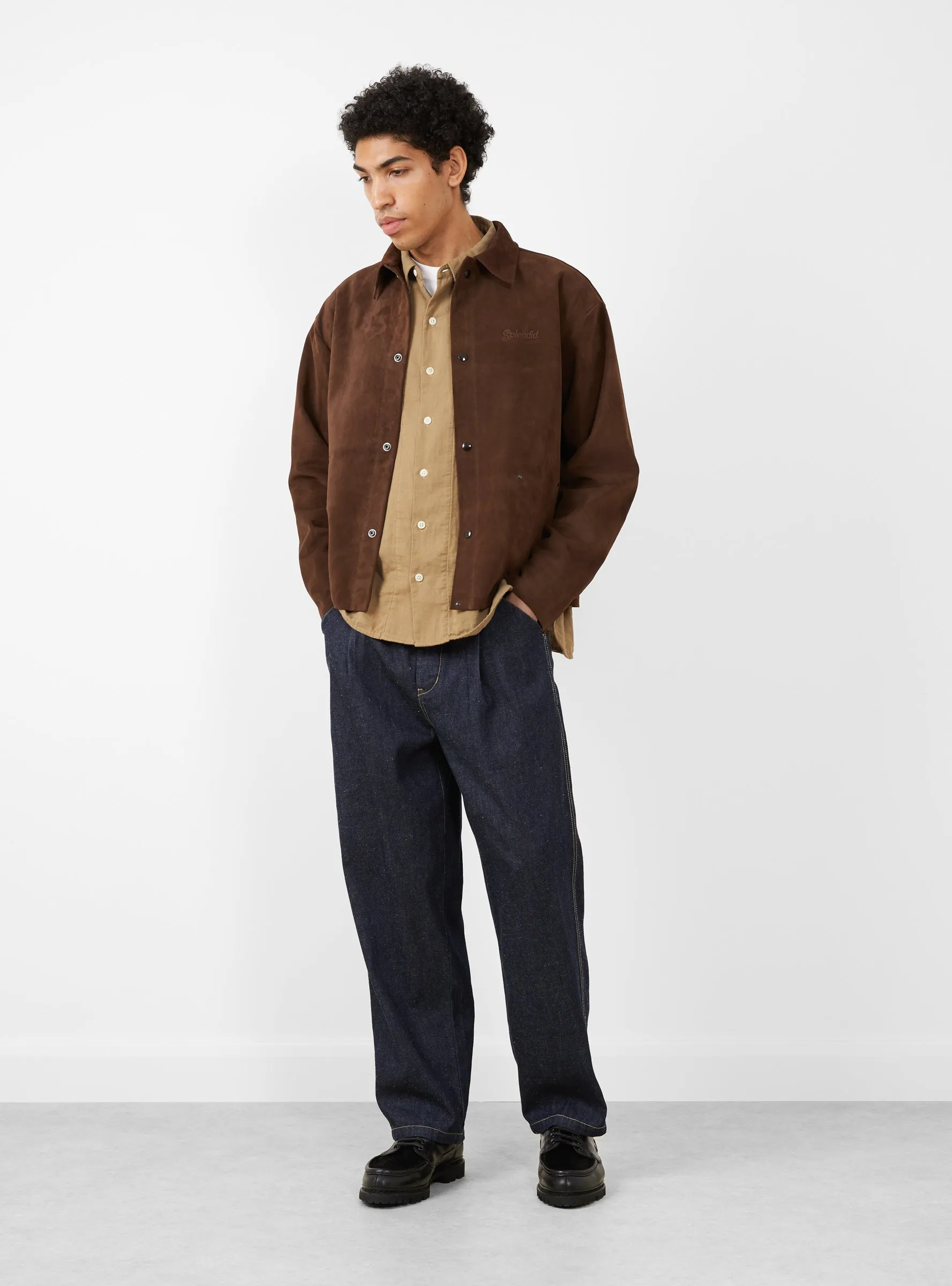 Leather Welding Jacket Brown