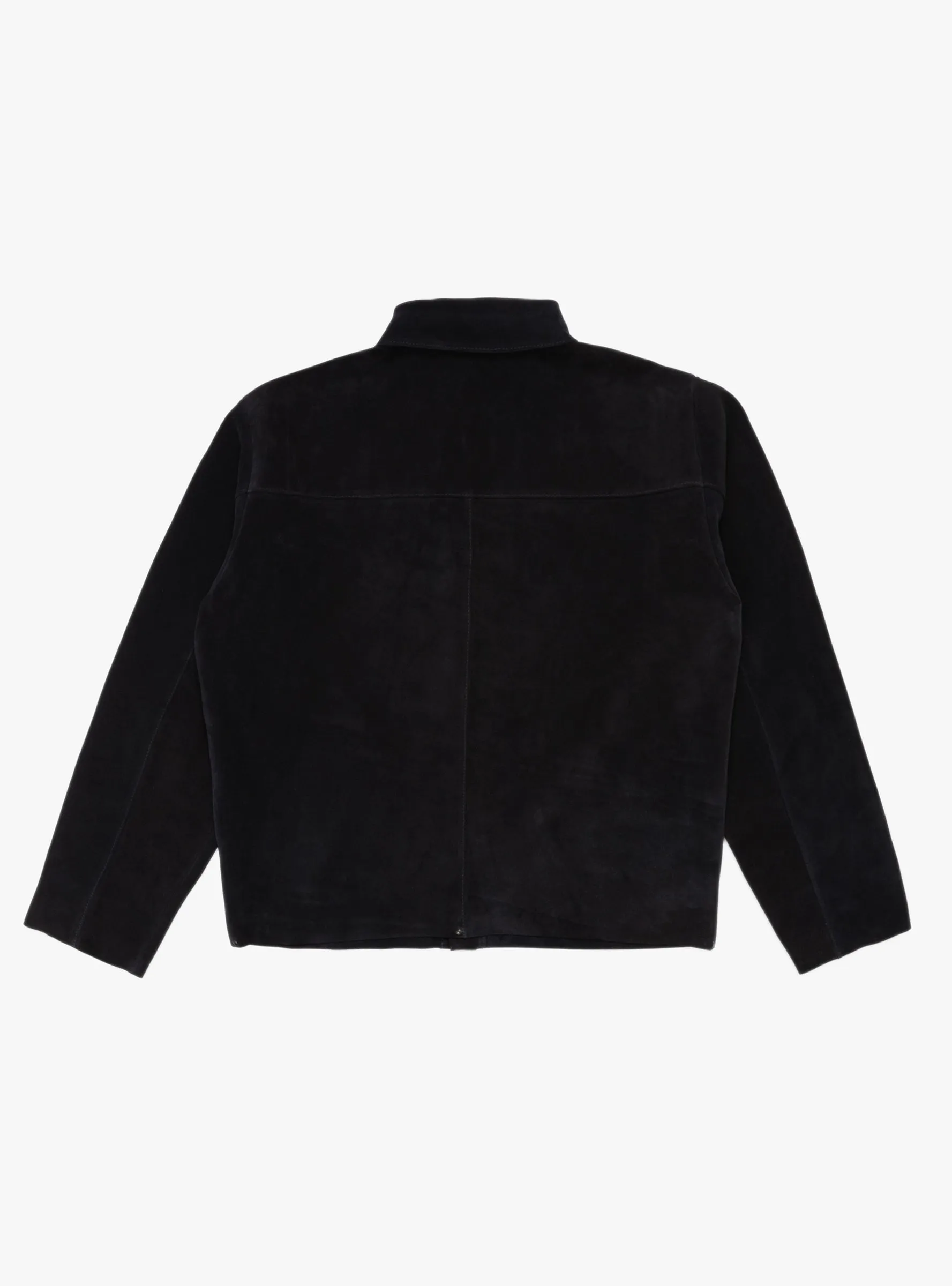 Leather Welding Jacket Navy