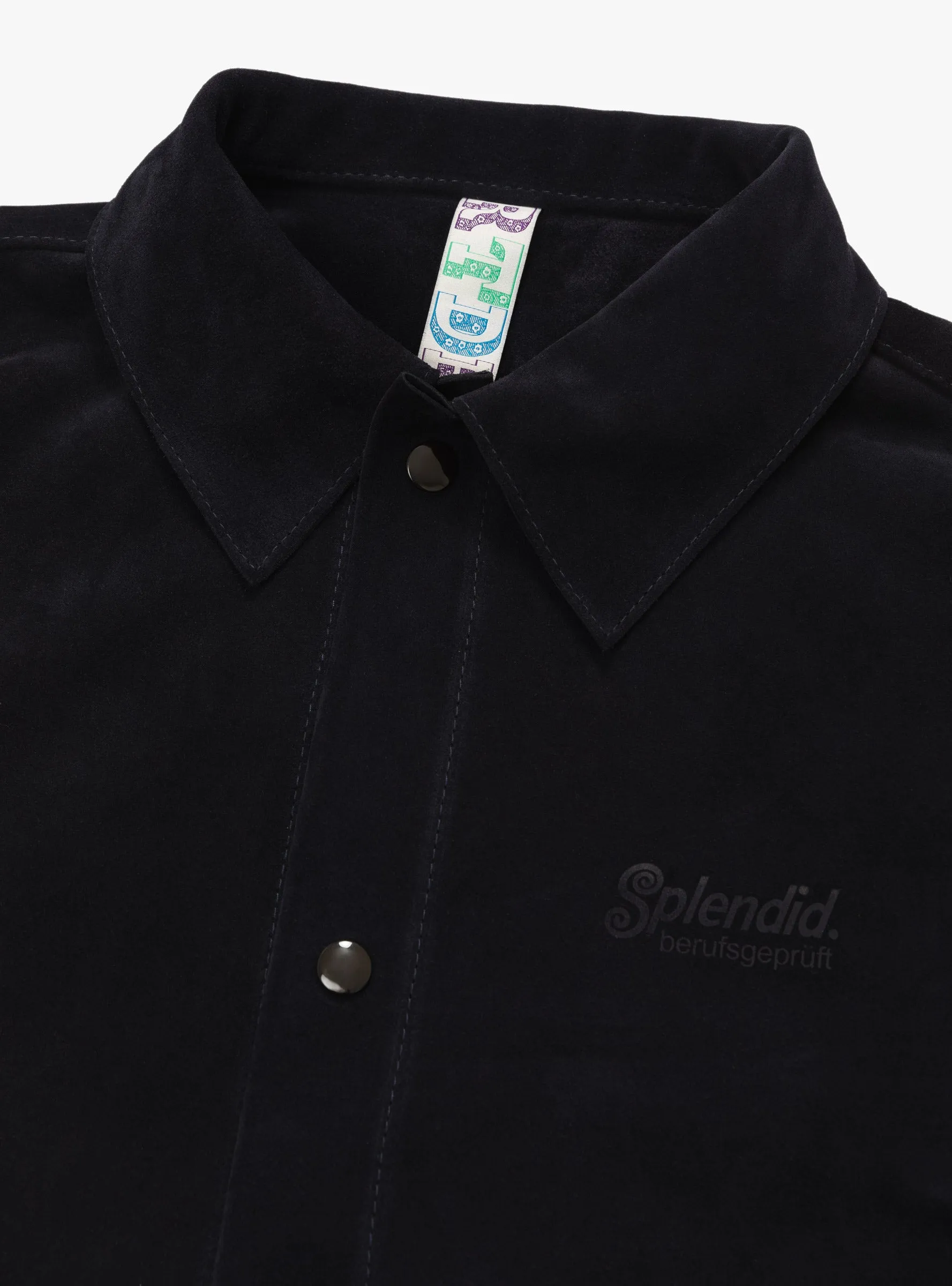 Leather Welding Jacket Navy