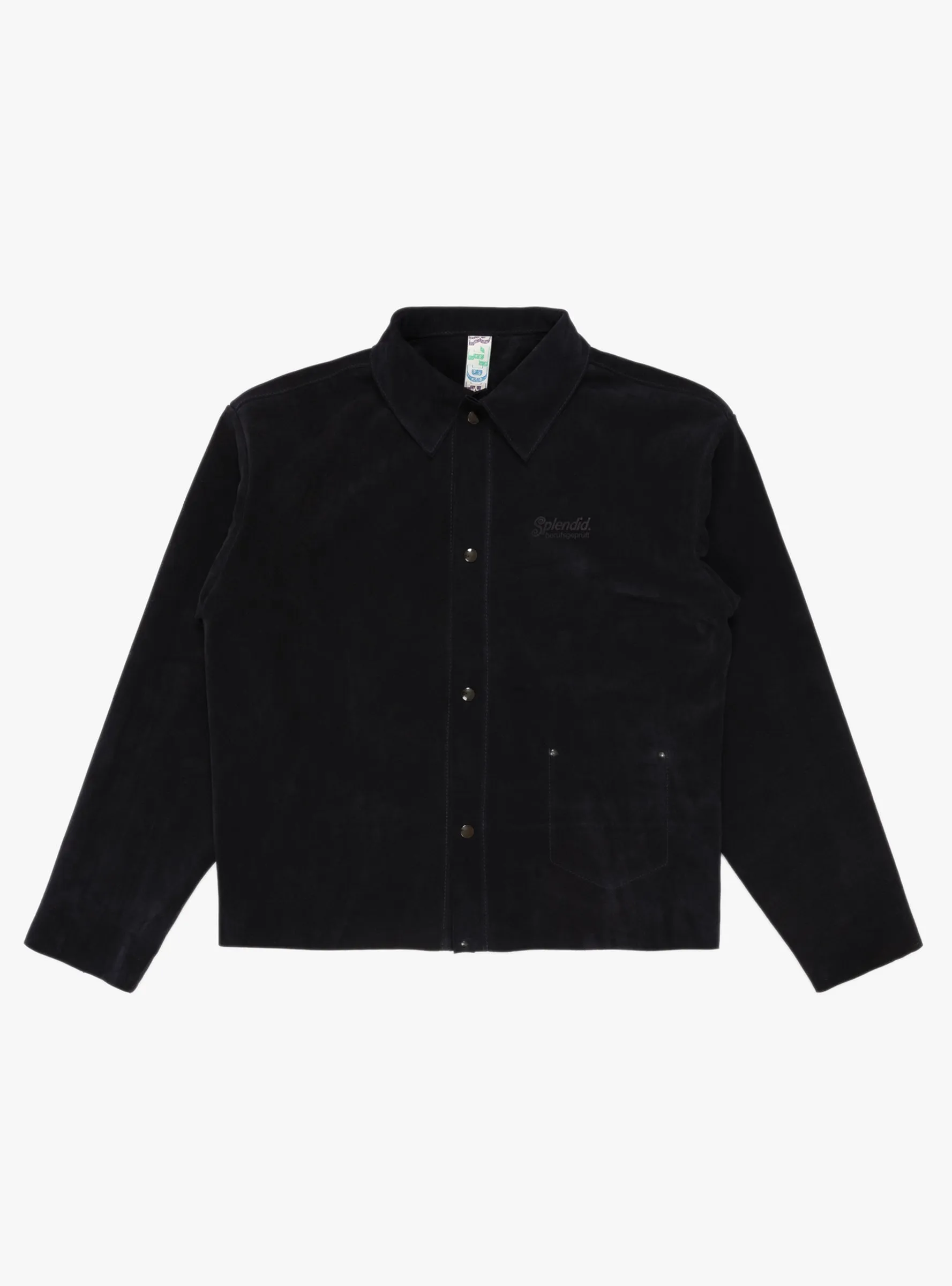 Leather Welding Jacket Navy