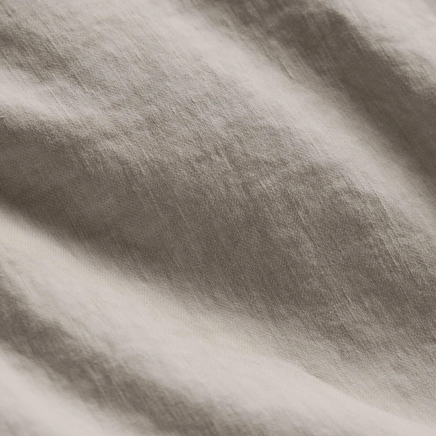 Linen Blend Zip Front Hoodie - Salt Pigment