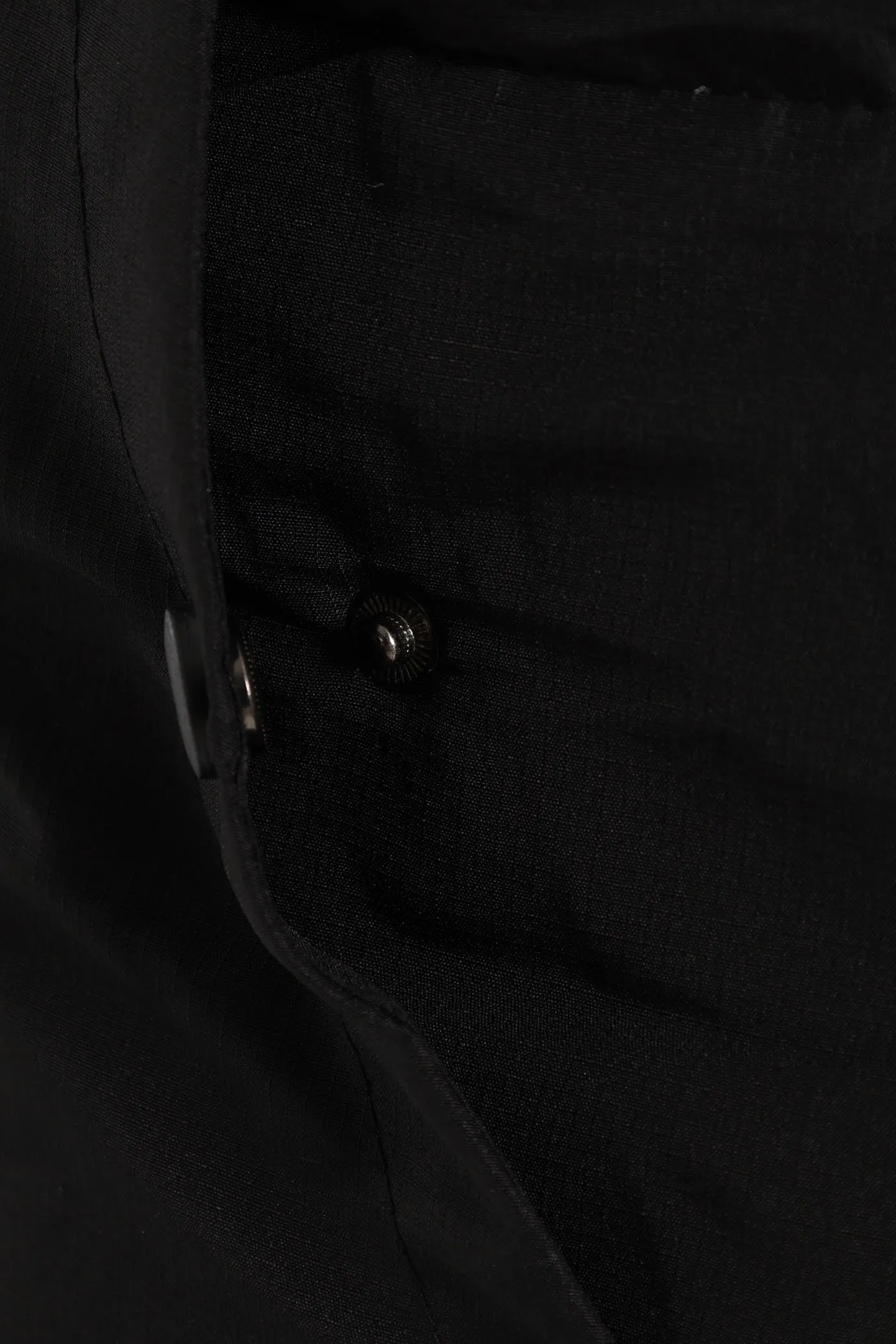 Longline Puffer Parka Jacket - Black