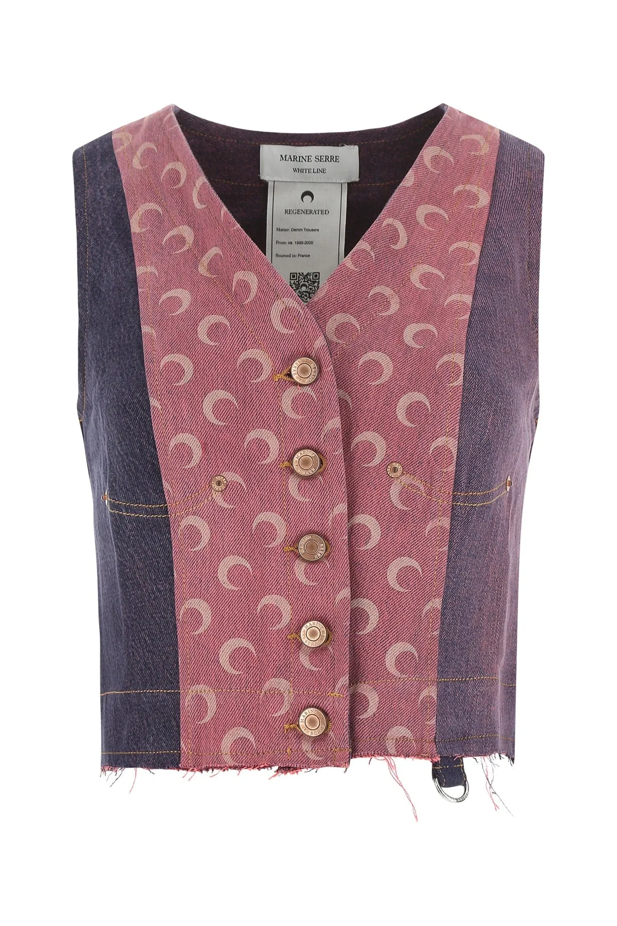 Marine Serre All-Over Crescent Moon Print Waistcoat