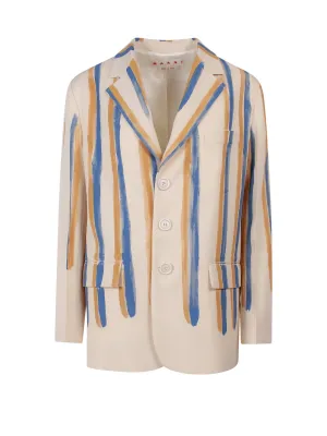 Marni Waterfall Stripe Printed Blazer