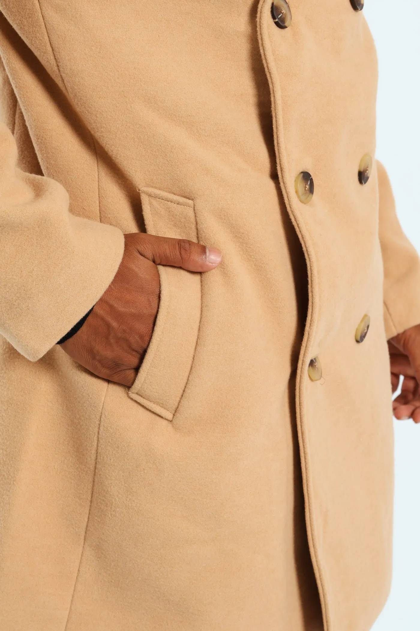 Melton Coat - Tan