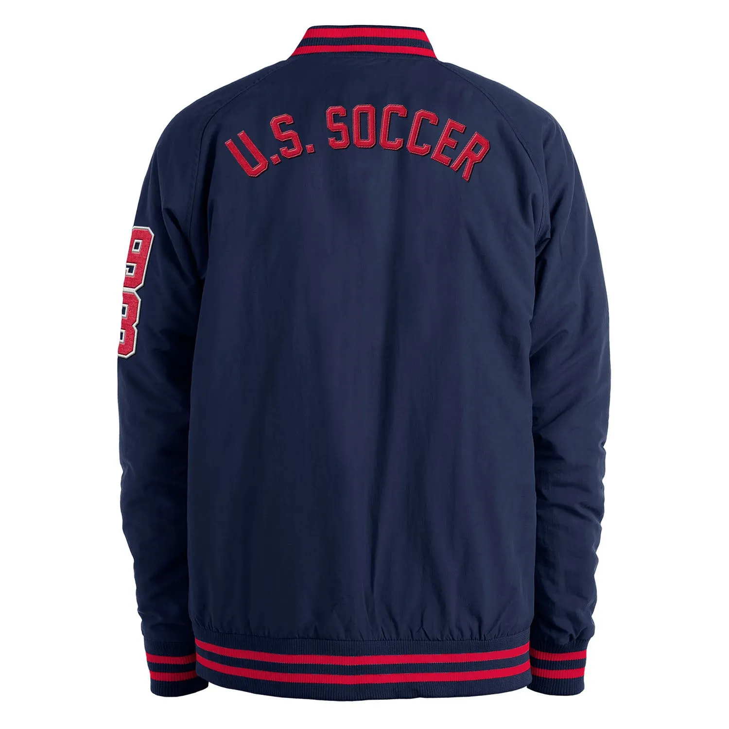 Men's New Era USMNT Front Snap Nylon Navy Jacket