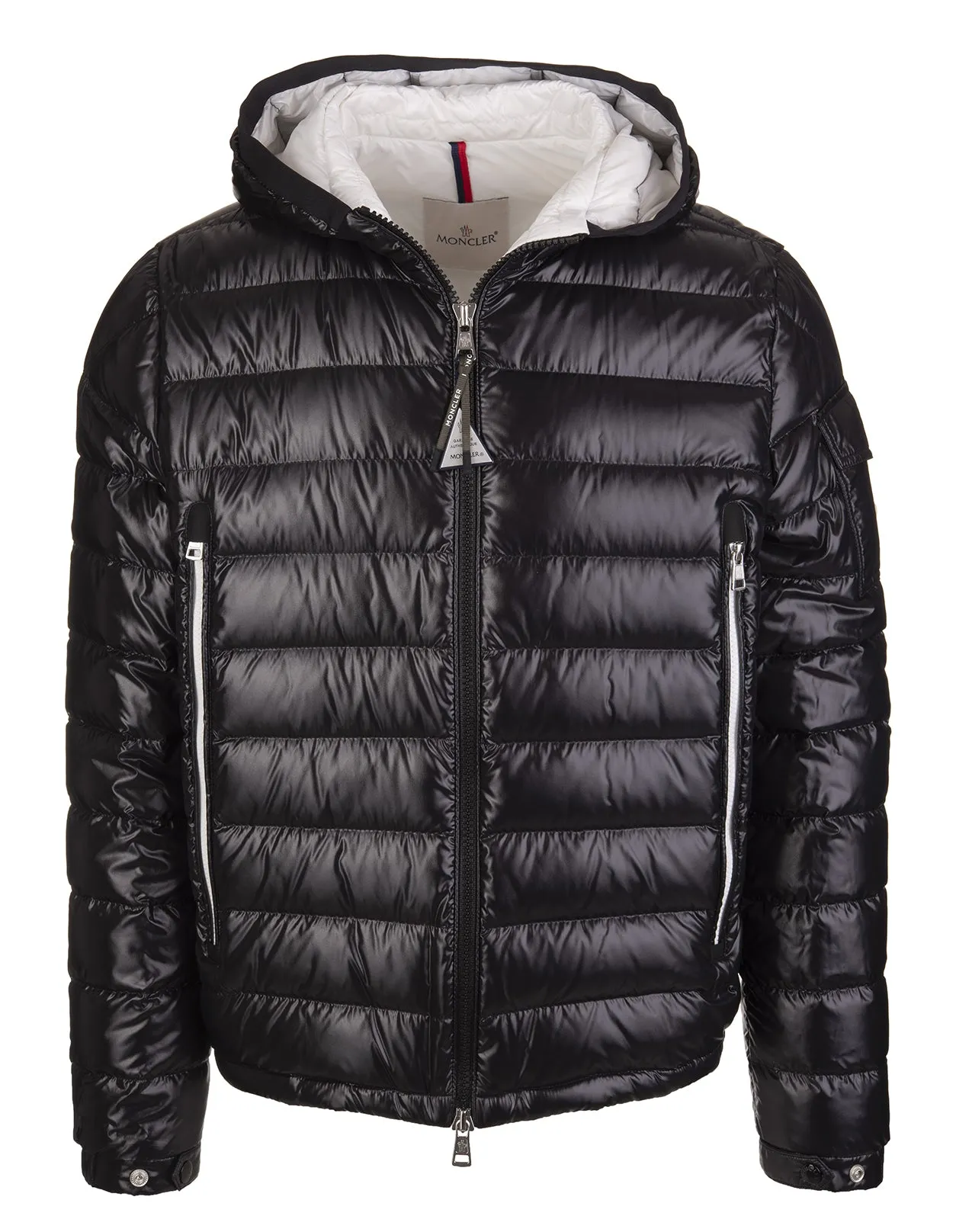 Moncler Gallion Logo Patch Zipped Padded Jacket