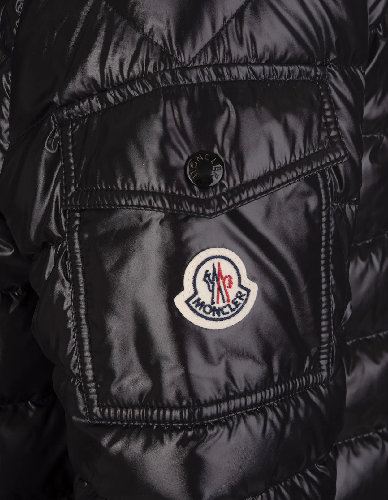 Moncler Gallion Logo Patch Zipped Padded Jacket