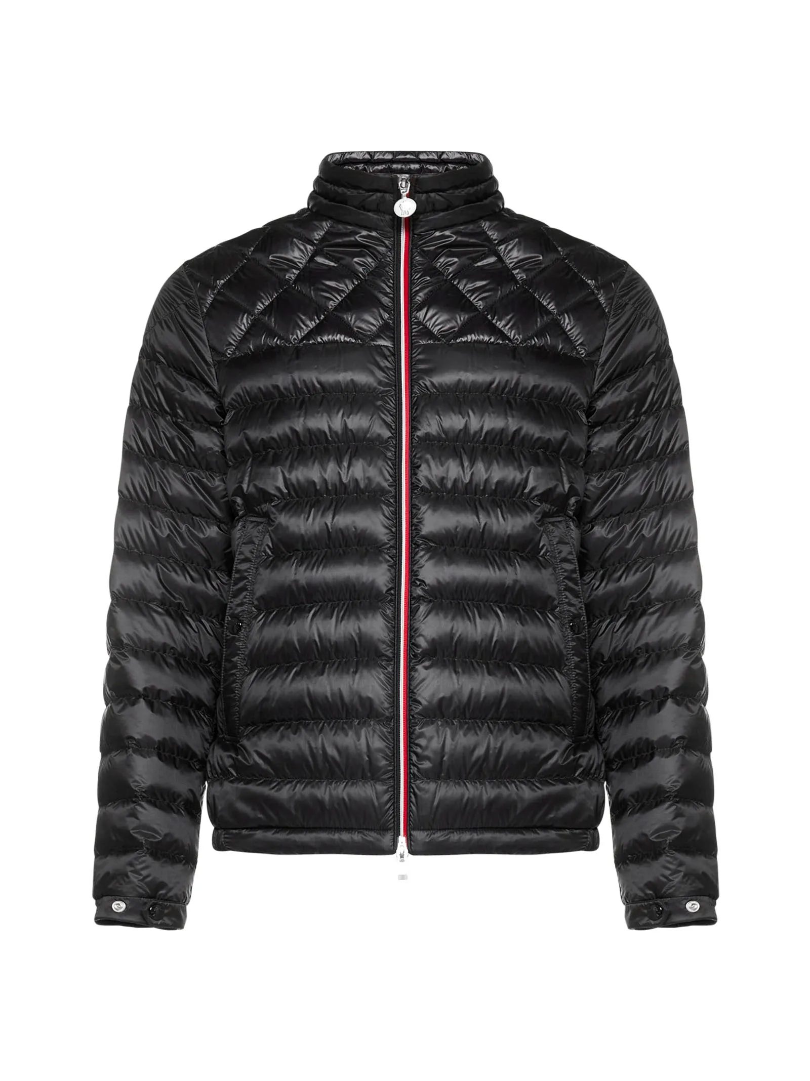 Moncler Logo Patch Zipped Mockneck Jacket