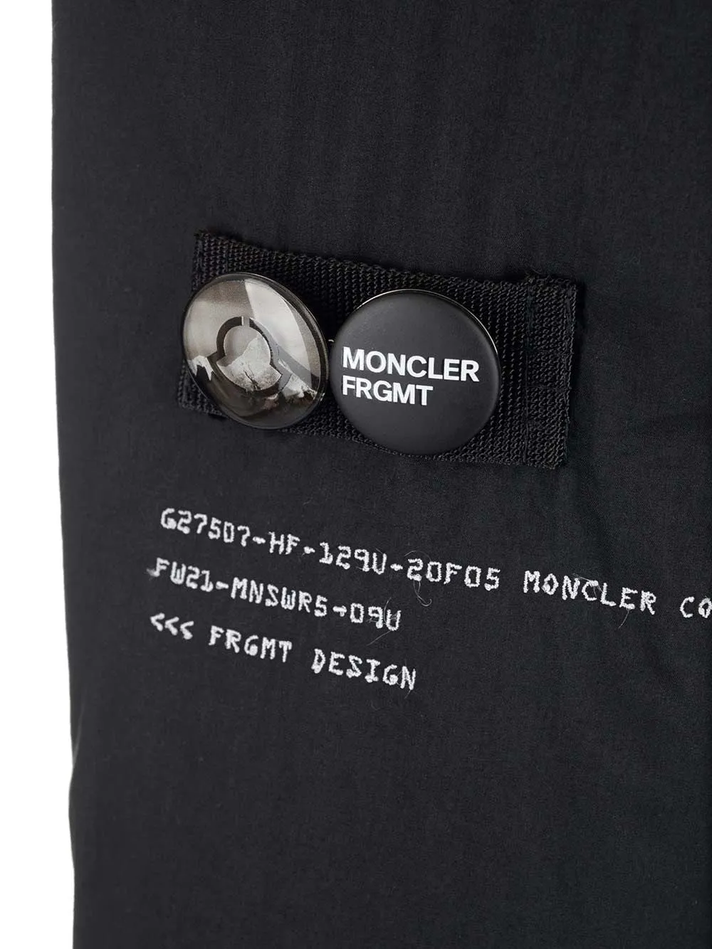 Moncler X Fragment Hiroshi Fujiwara Logo Printed Down Jacket