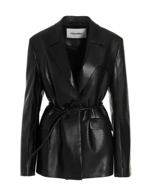 Nanushka Belted Long Sleeved Blazer
