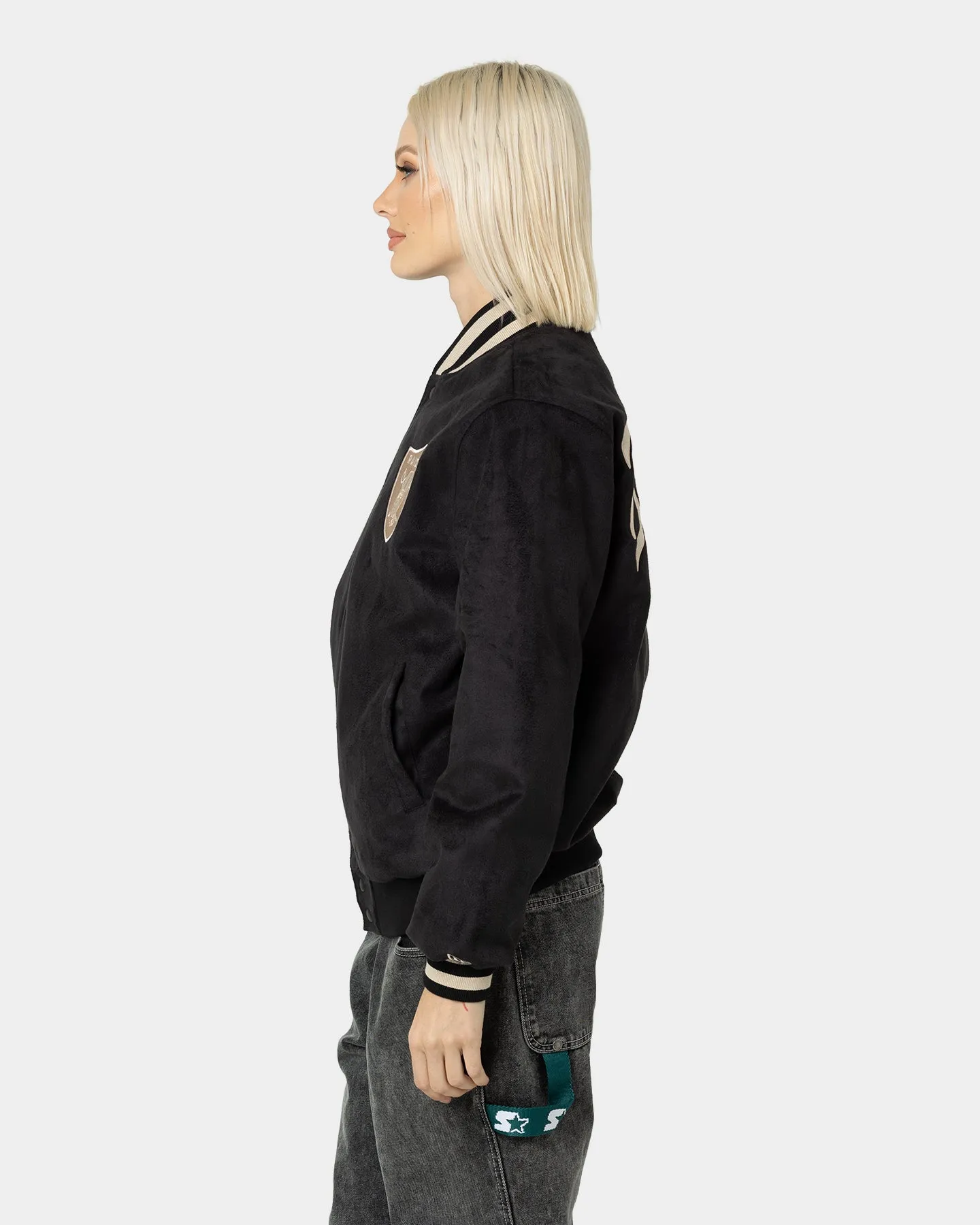 New Era Las Vegas Raiders Suede Jacket Black