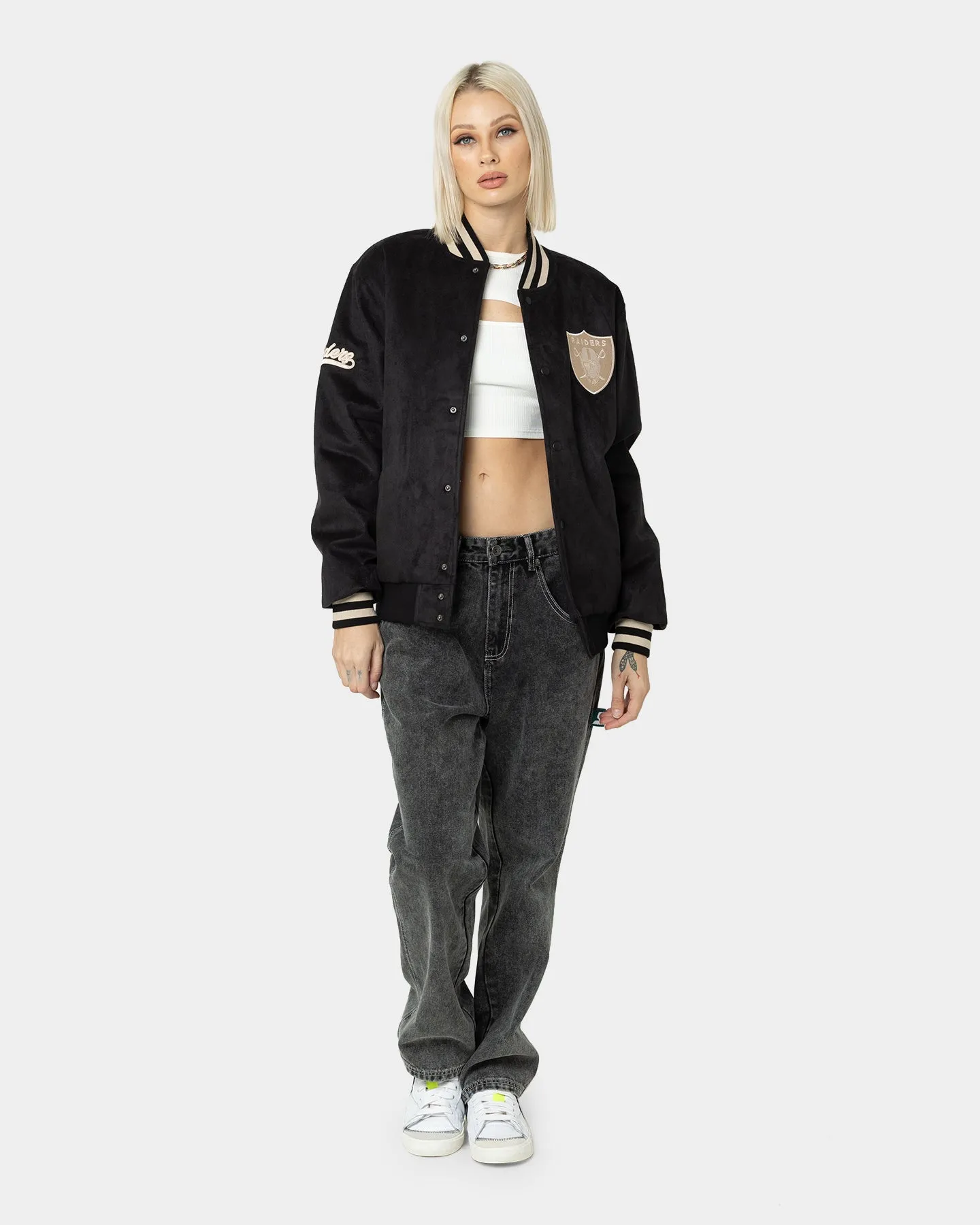New Era Las Vegas Raiders Suede Jacket Black