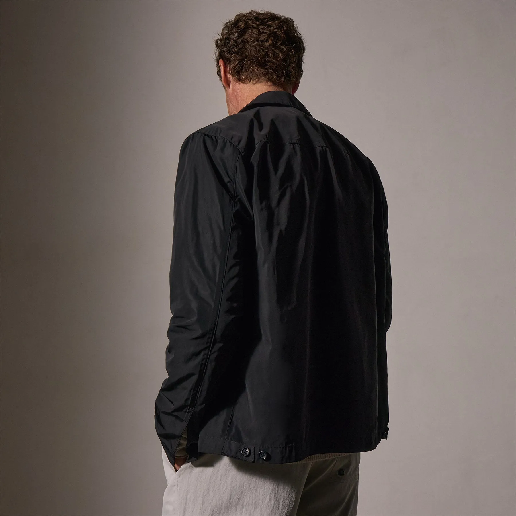 Nylon Coach Jacket - Black