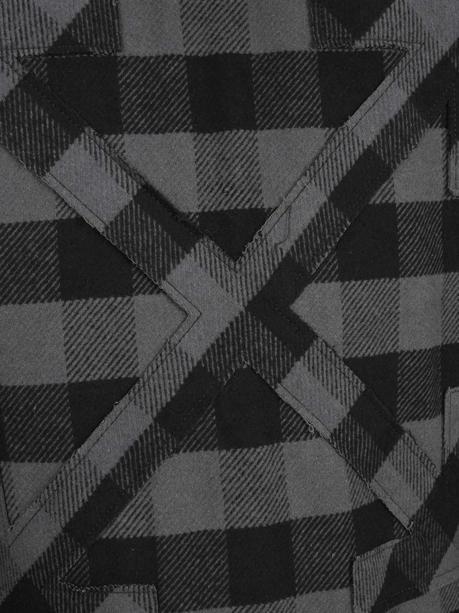 Off-White Checked Drawstring Shirt Jacket