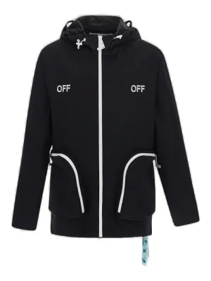 Off-White Logo Printed Long-Sleeved Jacket