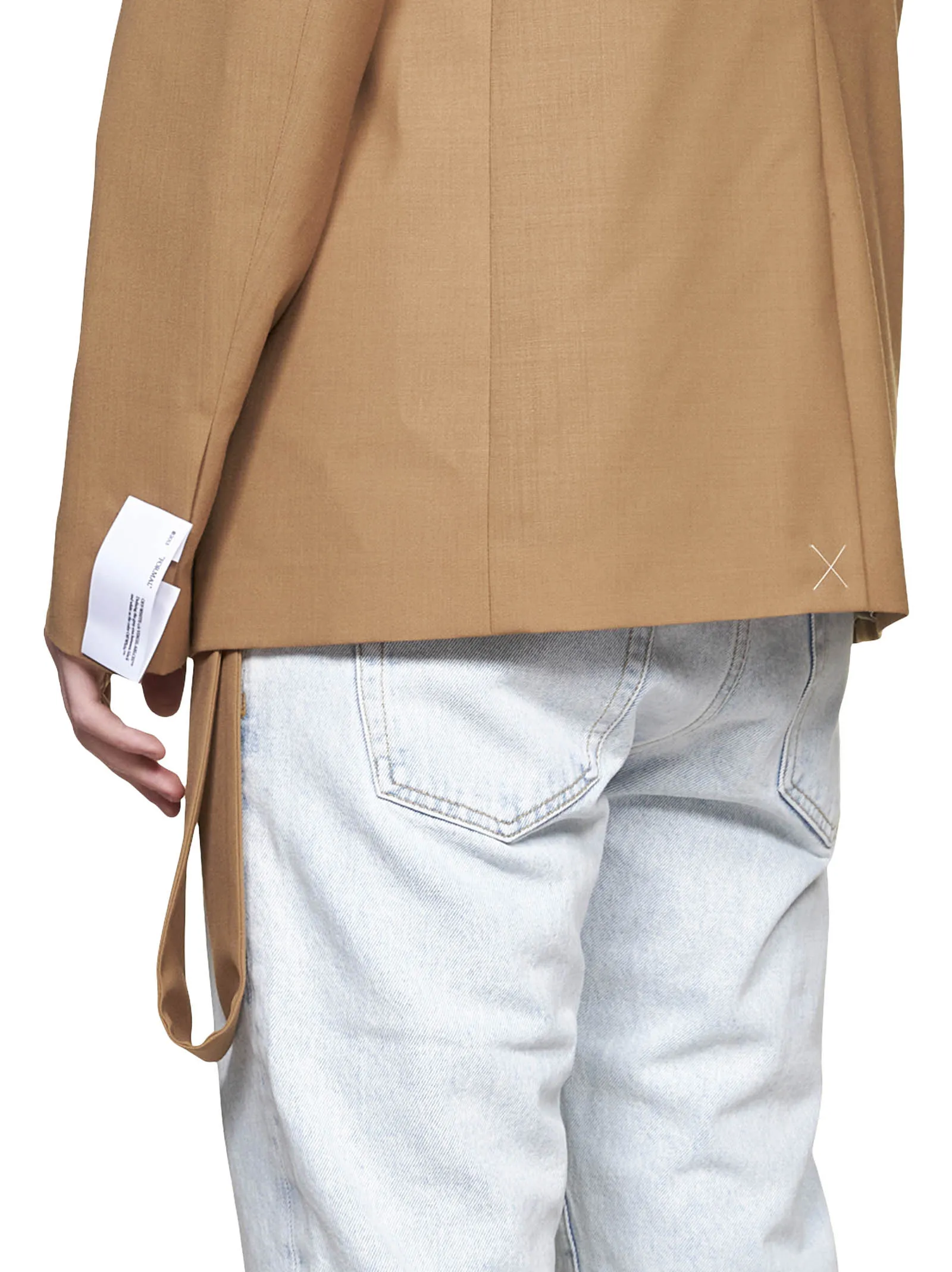 Off-White Single-Breasted Long-Sleeved Blazer