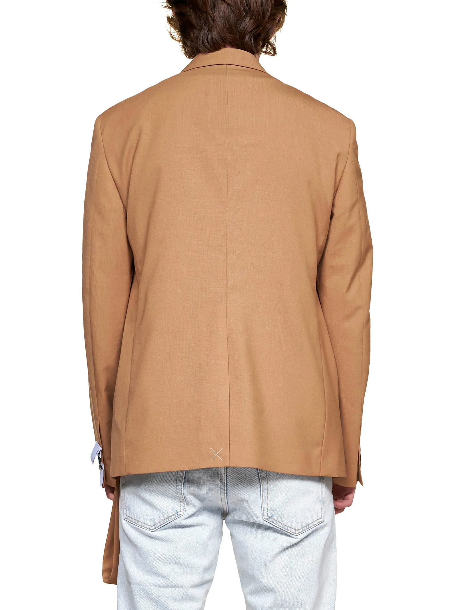 Off-White Single-Breasted Long-Sleeved Blazer