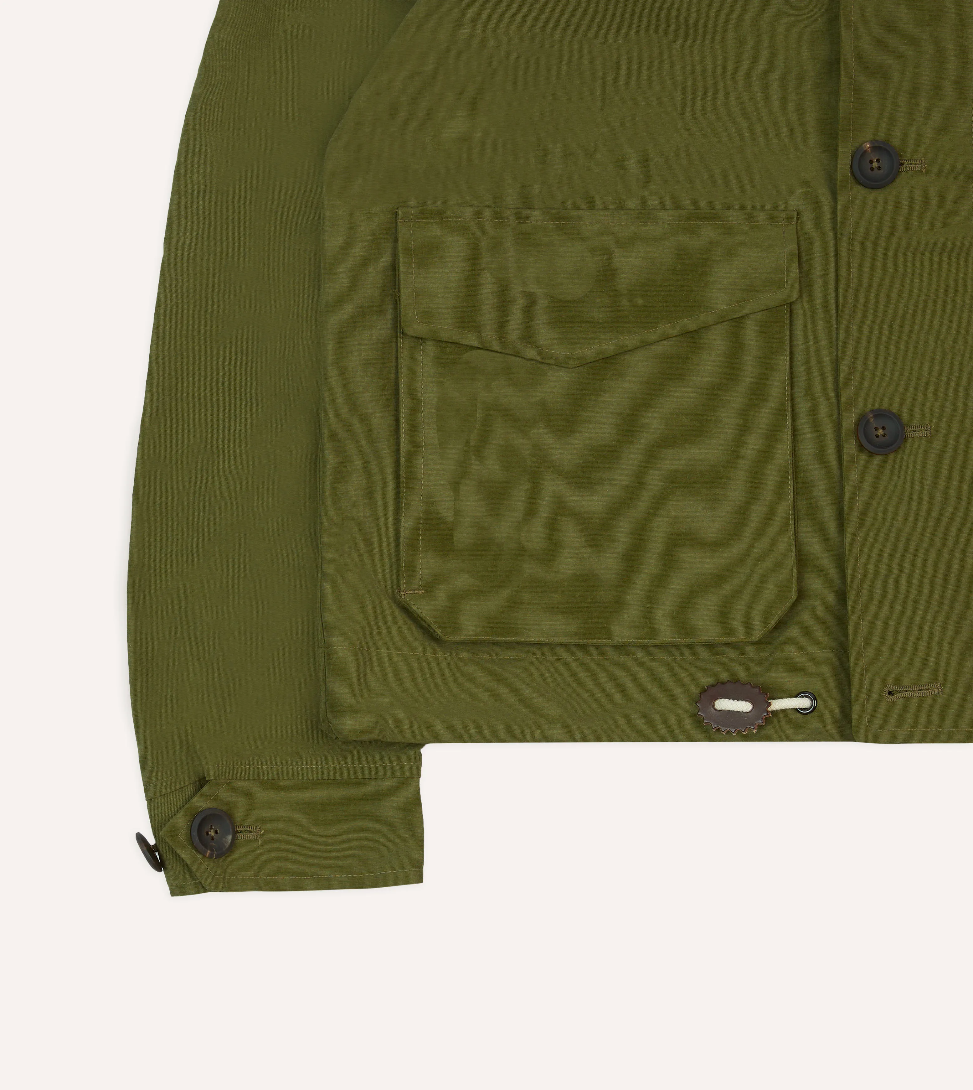 Olive Cotton Blouson Jacket