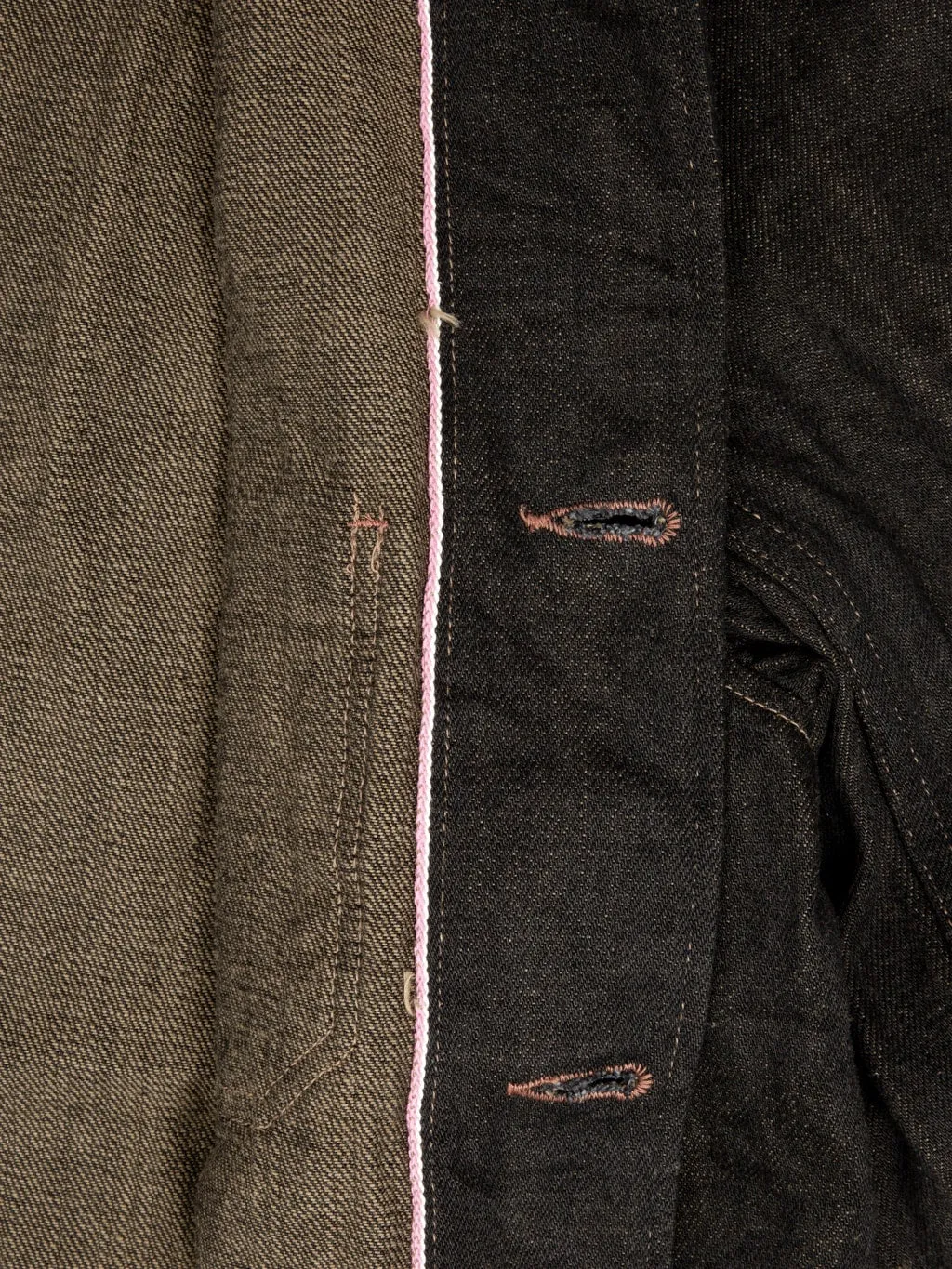 ONI Denim 03100-BKOL 12.5oz Black x Olive Coverall