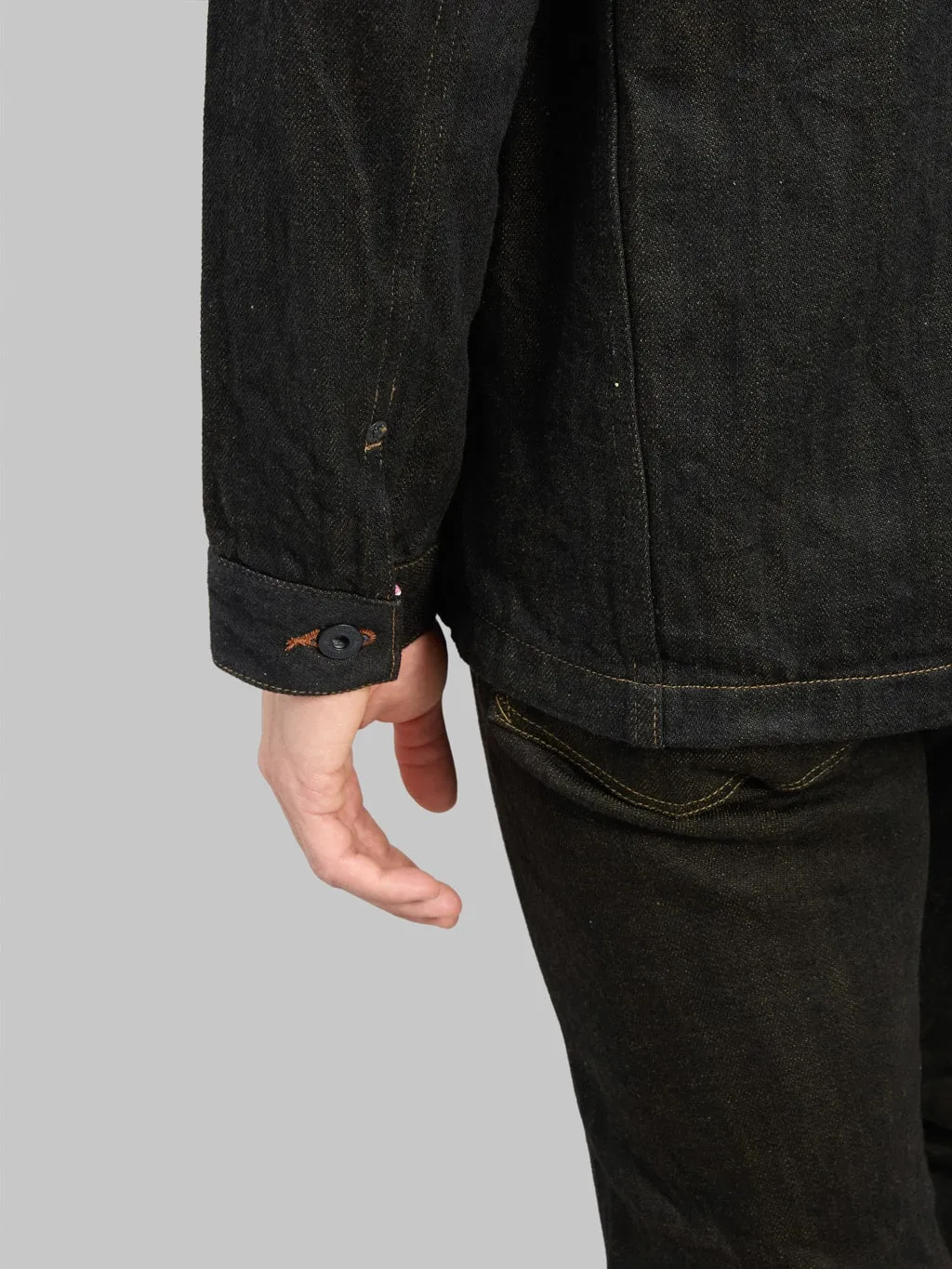 ONI Denim 03100-BKOL 12.5oz Black x Olive Coverall