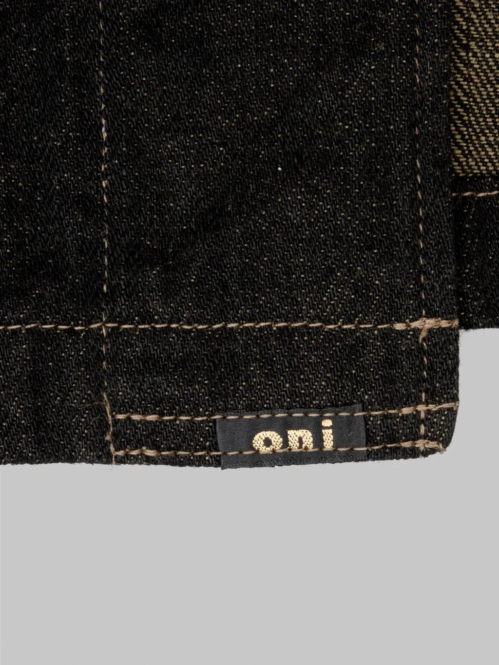ONI Denim 03100-BKOL 12.5oz Black x Olive Coverall
