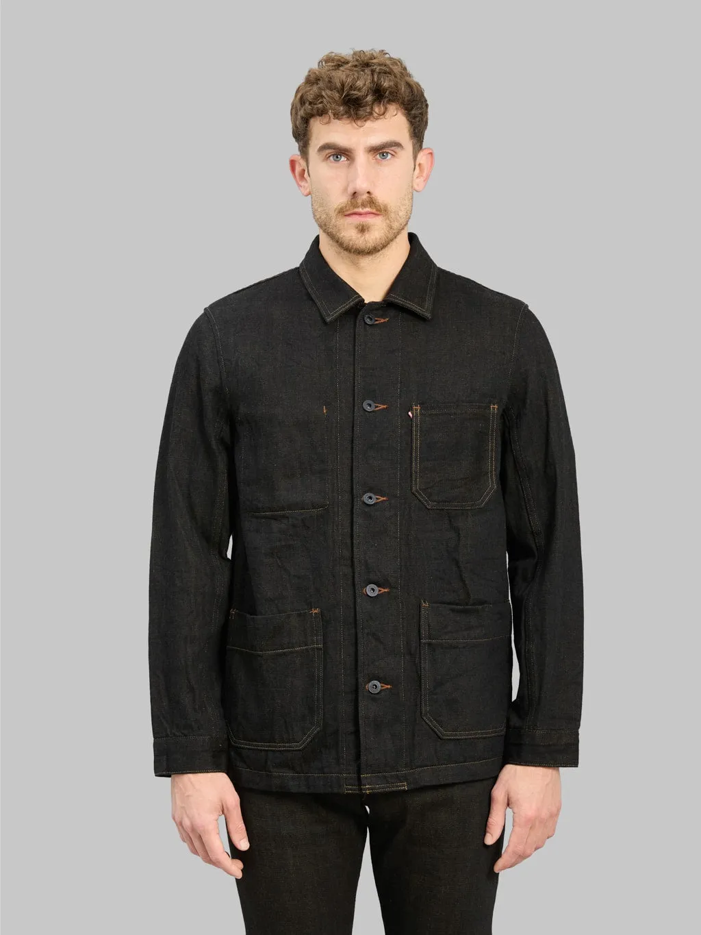 ONI Denim 03100-BKOL 12.5oz Black x Olive Coverall