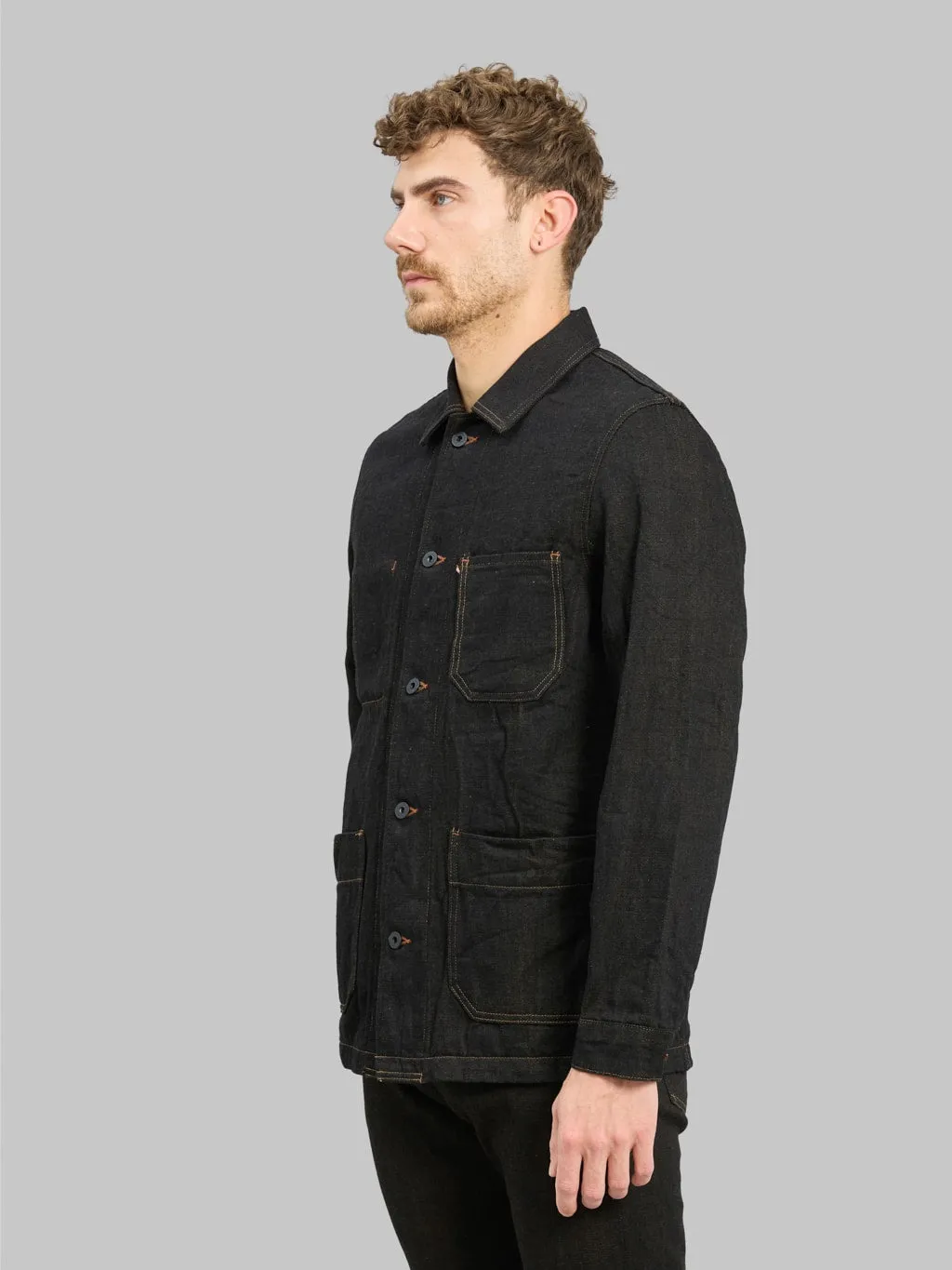 ONI Denim 03100-BKOL 12.5oz Black x Olive Coverall