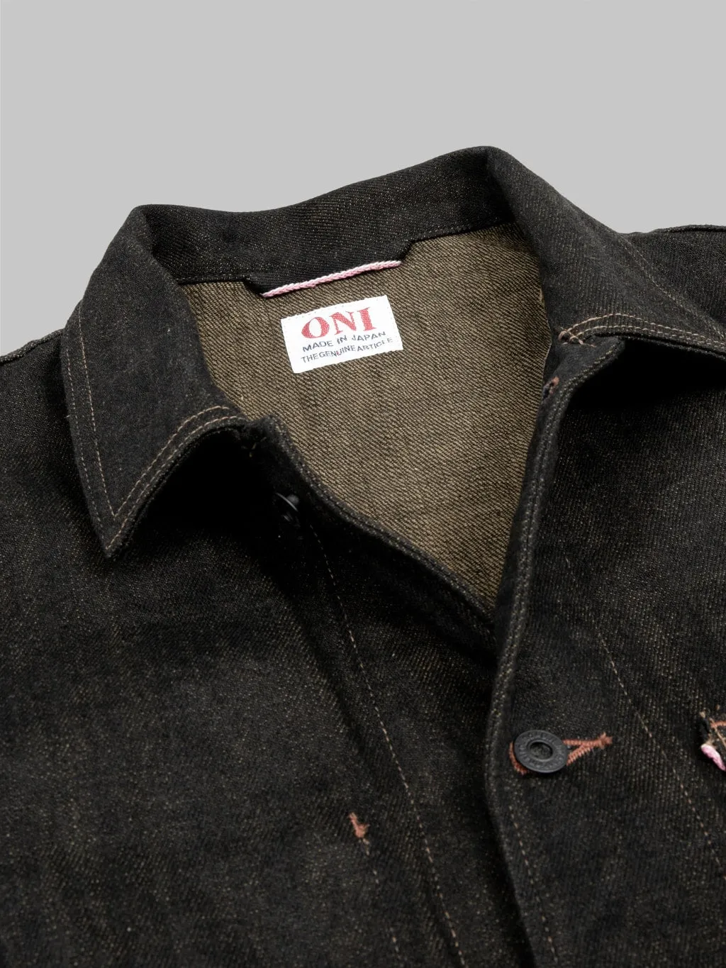 ONI Denim 03100-BKOL 12.5oz Black x Olive Coverall
