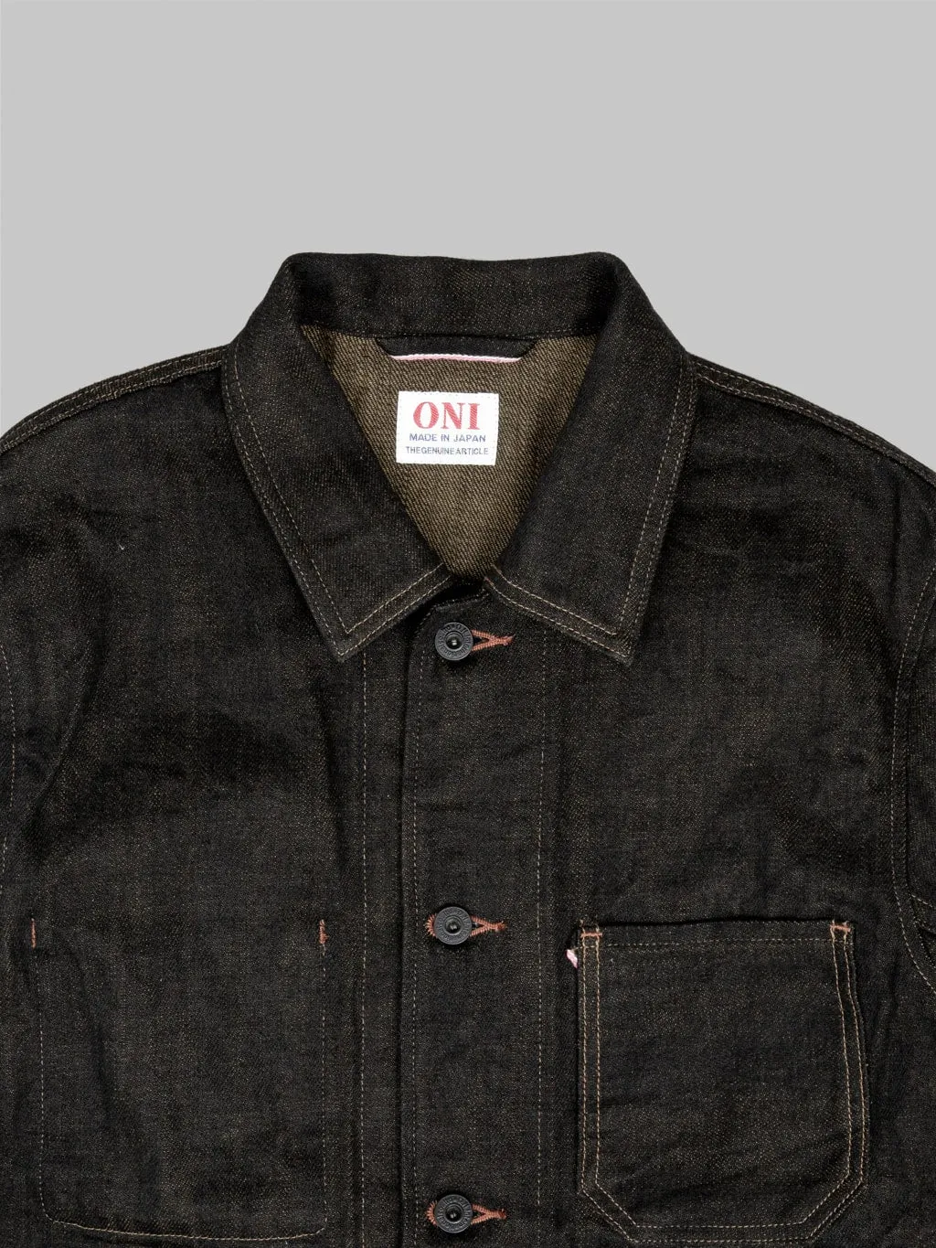 ONI Denim 03100-BKOL 12.5oz Black x Olive Coverall