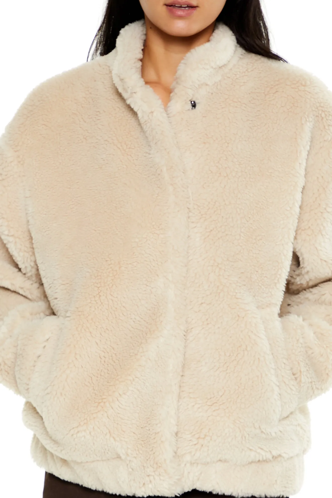 Oversized Bomber Jacket - Sand
