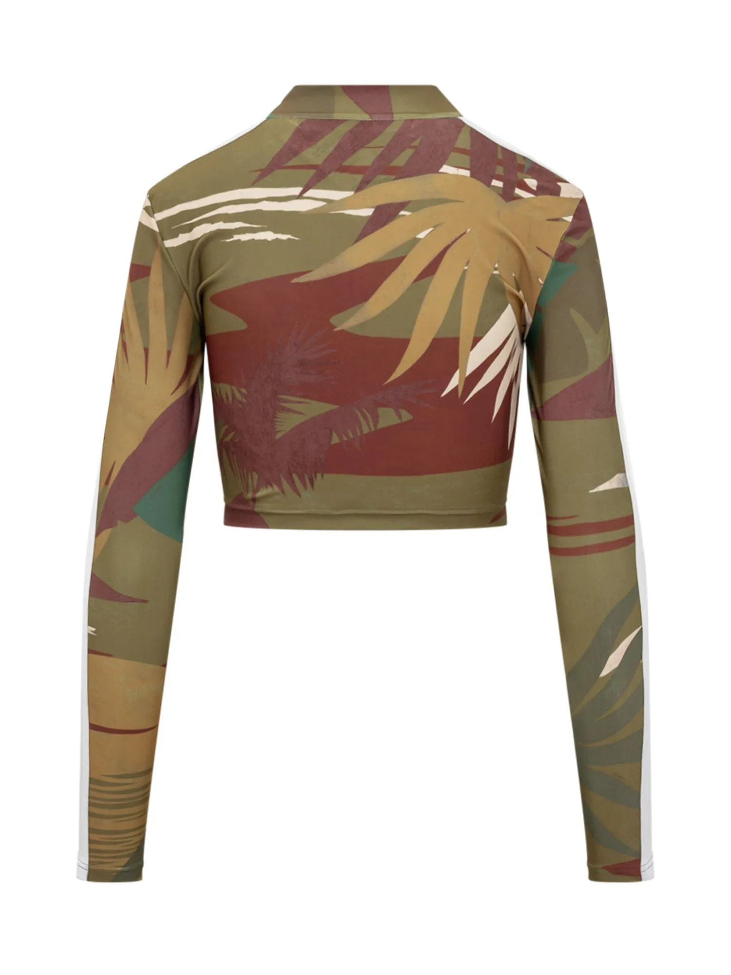 Palm Angels Jungle Pattern Cropped Zipped Jacket